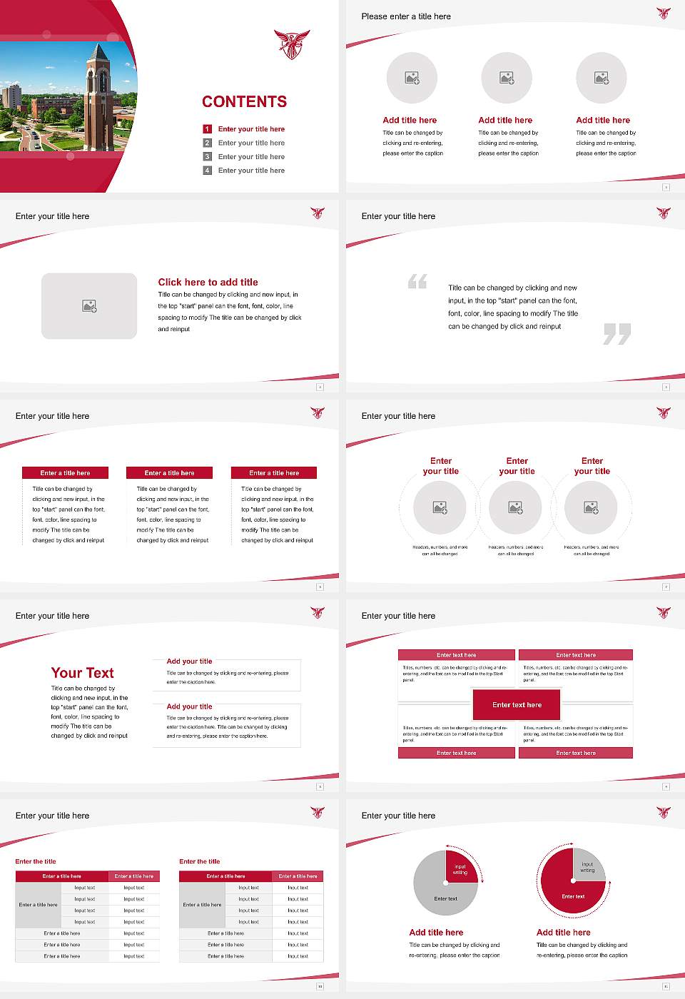 Ball State University Course/Courseware Creation PPT Template16:9 ratio PPT effect preview image2
