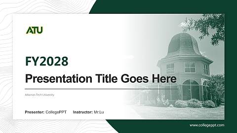 Arkansas Tech University Academic Presentation/Research Findings Report PPT Template