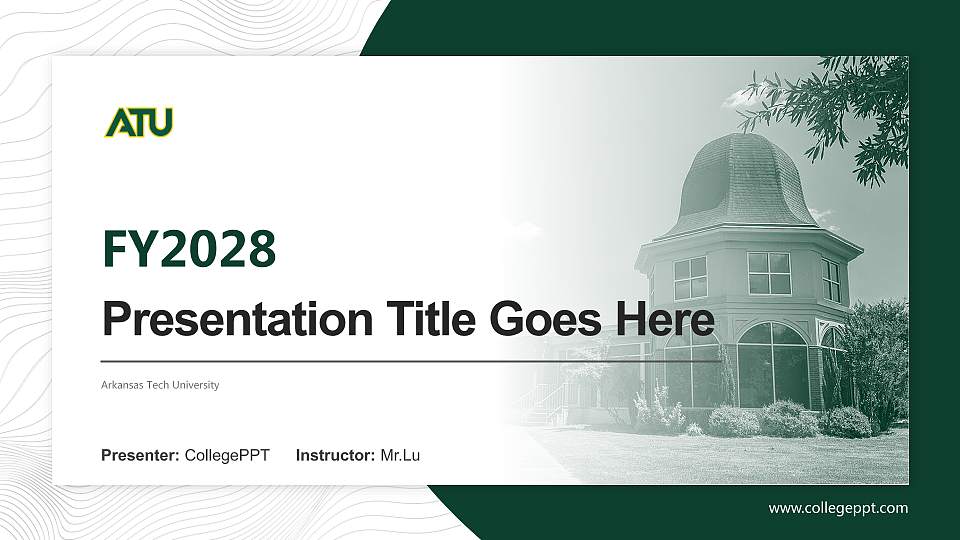 Arkansas Tech University Academic Presentation/Research Findings Report PPT Template16:9 ratio PPT effect preview image1