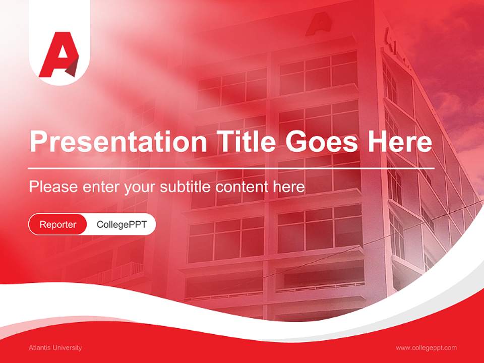 Atlantis University Lecture Sharing and Networking Event PPT Template4:3 ratio PPT effect preview image4