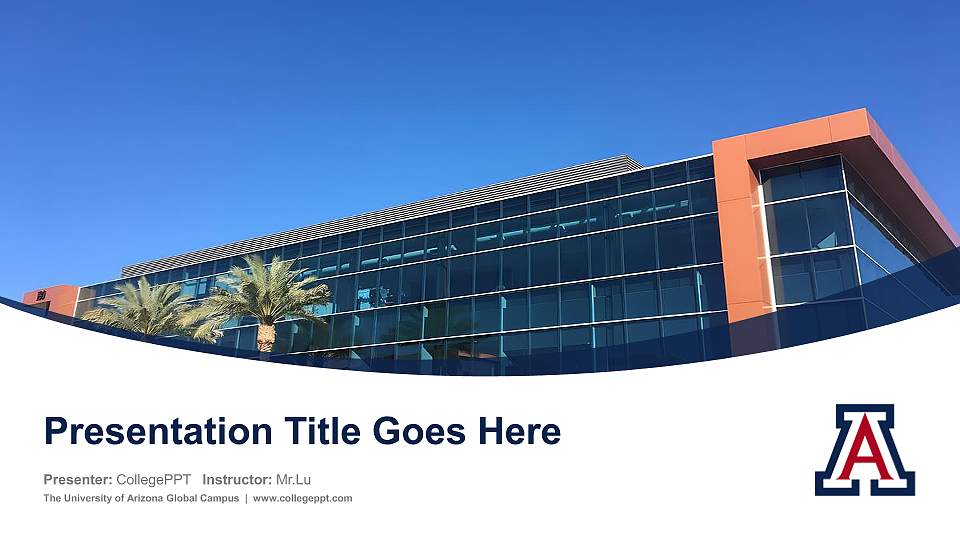 The University of Arizona Global Campus Course/Courseware Creation PPT Template16:9 ratio PPT effect preview image