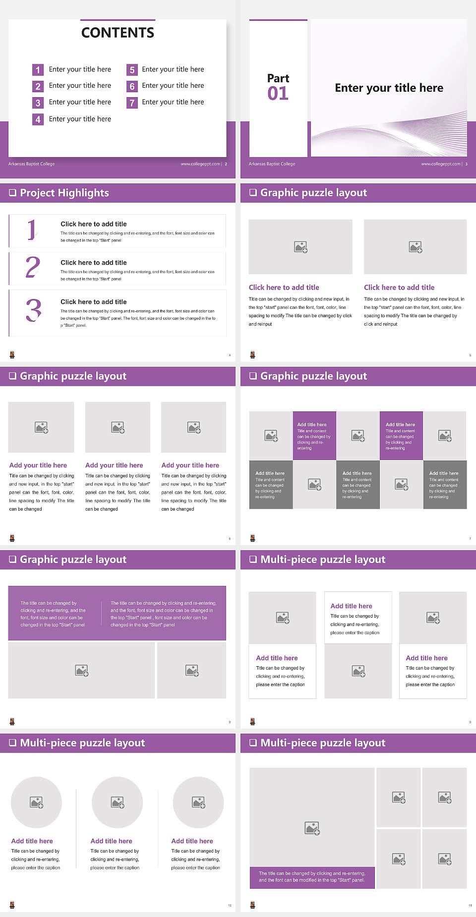 Arkansas Baptist College General Purpose PPT Template4:3 ratio PPT effect preview image2
