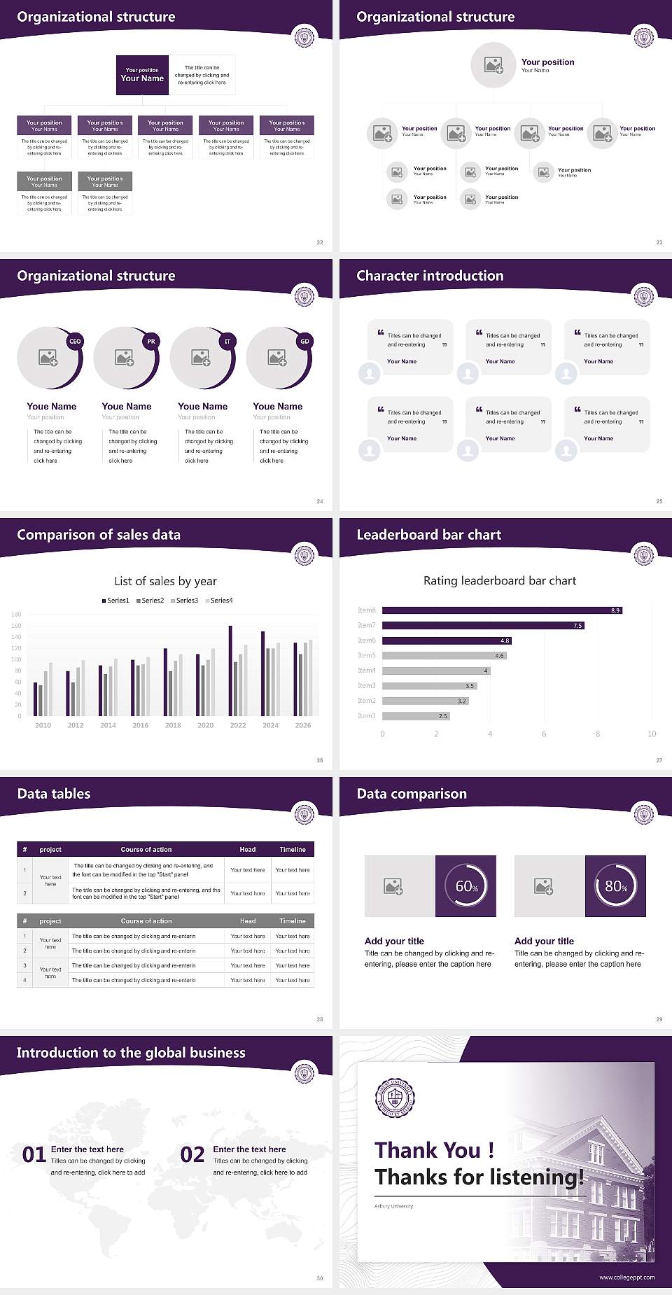 Asbury University Academic Presentation/Research Findings Report PPT Template4:3 ratio PPT effect preview image4