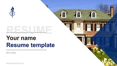 Barton College Resume PPT Template