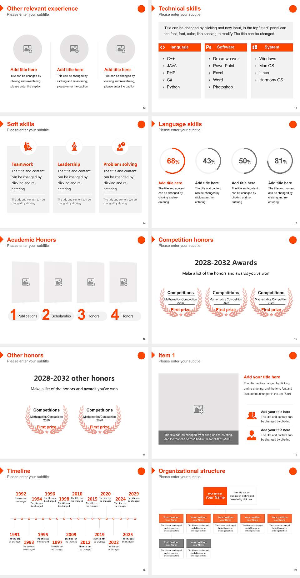 Art Center College of Design Resume PPT Template4:3 ratio PPT effect preview image3