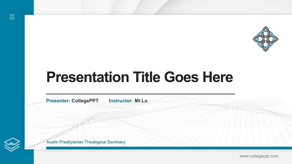Austin Presbyterian Theological Seminary Thesis Proposal/Graduation Defense PPT Template16:9 ratio PPT effect preview image