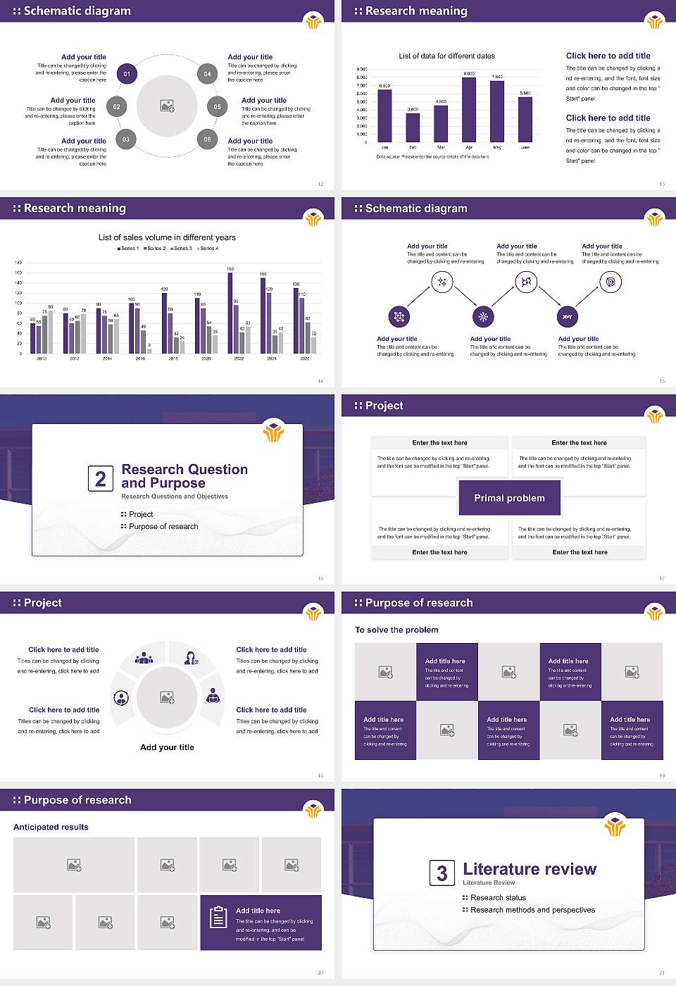 Bellevue University Graduation Thesis Defense PPT Template16:9 ratio PPT effect preview image3