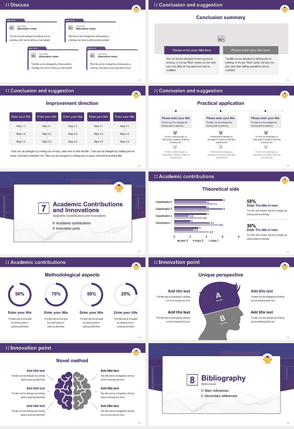 Bellevue University Graduation Thesis Defense PPT Template16:9 ratio PPT effect preview image6