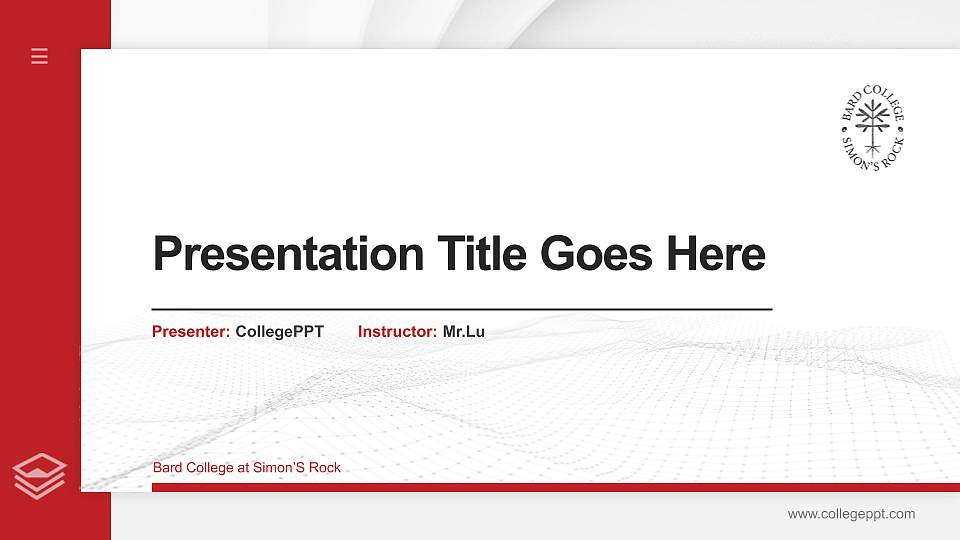 Bard College at Simon’S Rock Thesis Proposal/Graduation Defense PPT Template16:9 ratio PPT effect preview image