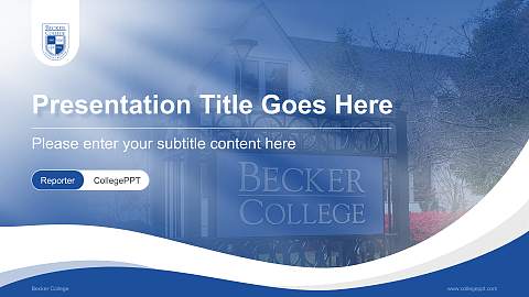 Becker College Lecture Sharing and Networking Event PPT Template