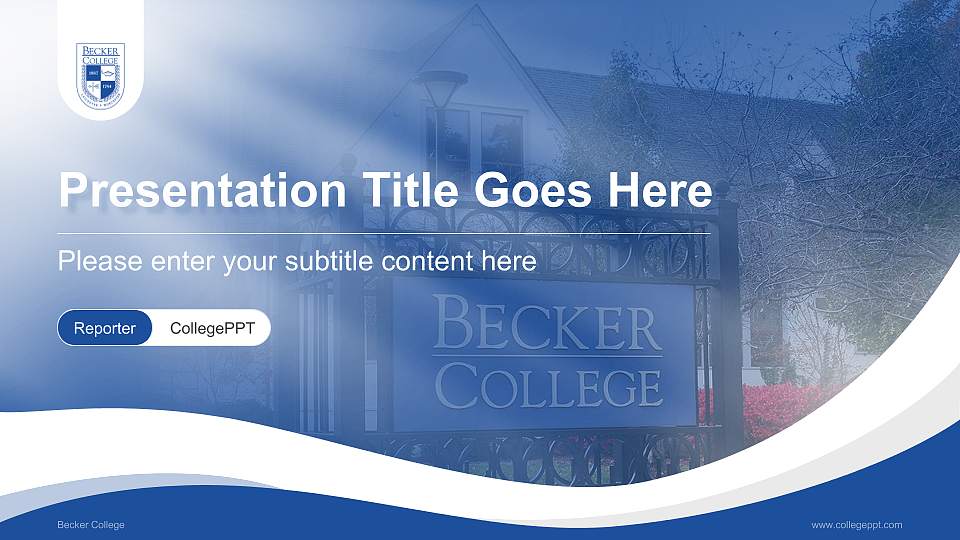 Becker College Lecture Sharing and Networking Event PPT Template16:9 ratio PPT effect preview image
