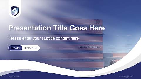Aspen University Lecture Sharing and Networking Event PPT Template