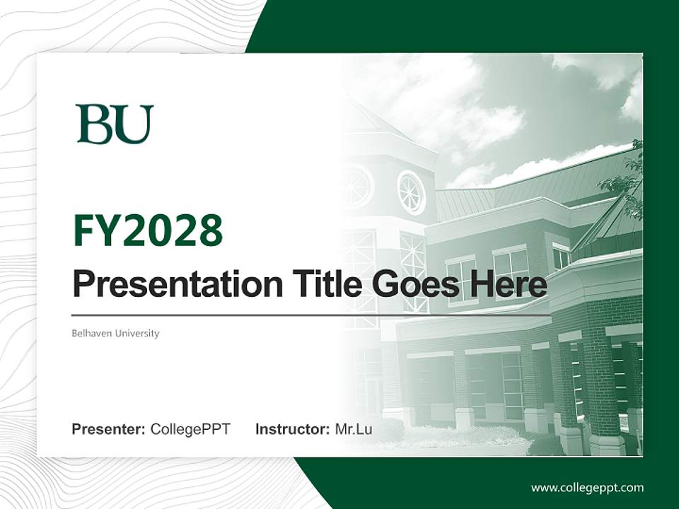 Belhaven University Academic Presentation/Research Findings Report PPT Template4:3 ratio PPT effect preview image5