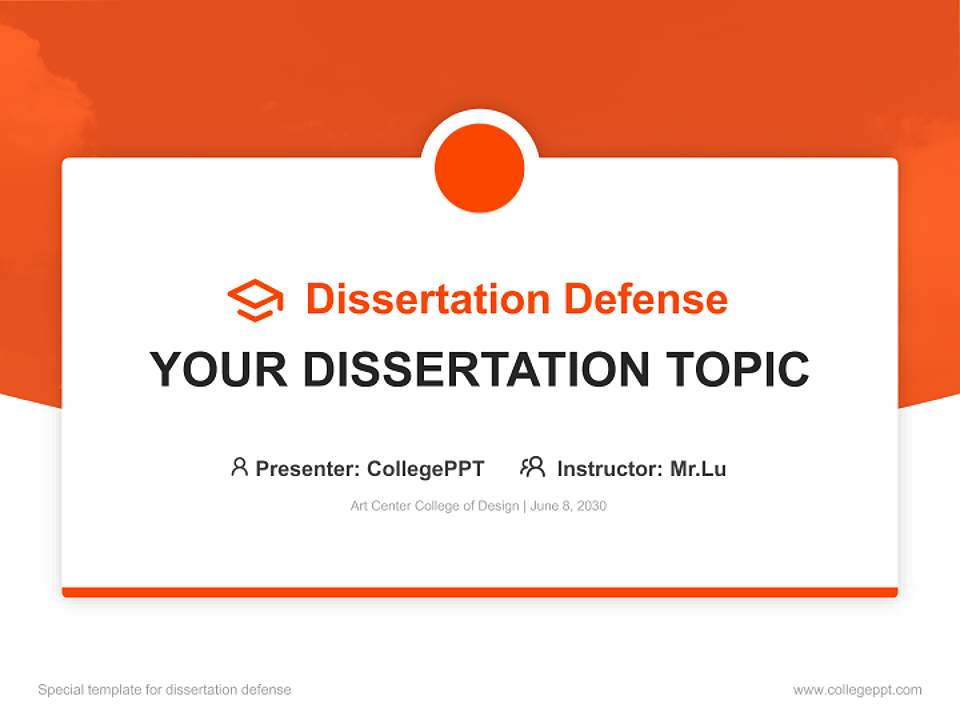 Art Center College of Design Graduation Thesis Defense PPT Template4:3 ratio PPT effect preview image7