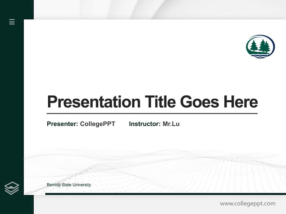 Bemidji State University Thesis Proposal/Graduation Defense PPT Template4:3 ratio PPT effect preview image5