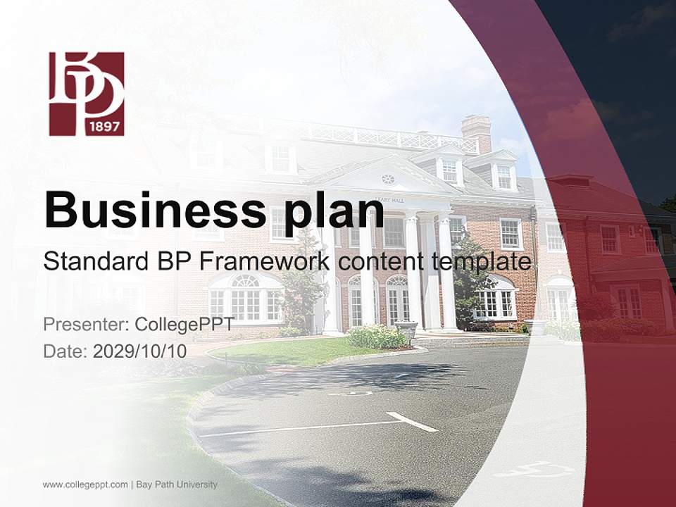 Bay Path University Competition/Entrepreneurship Contest PPT Template4:3 ratio PPT effect preview image9