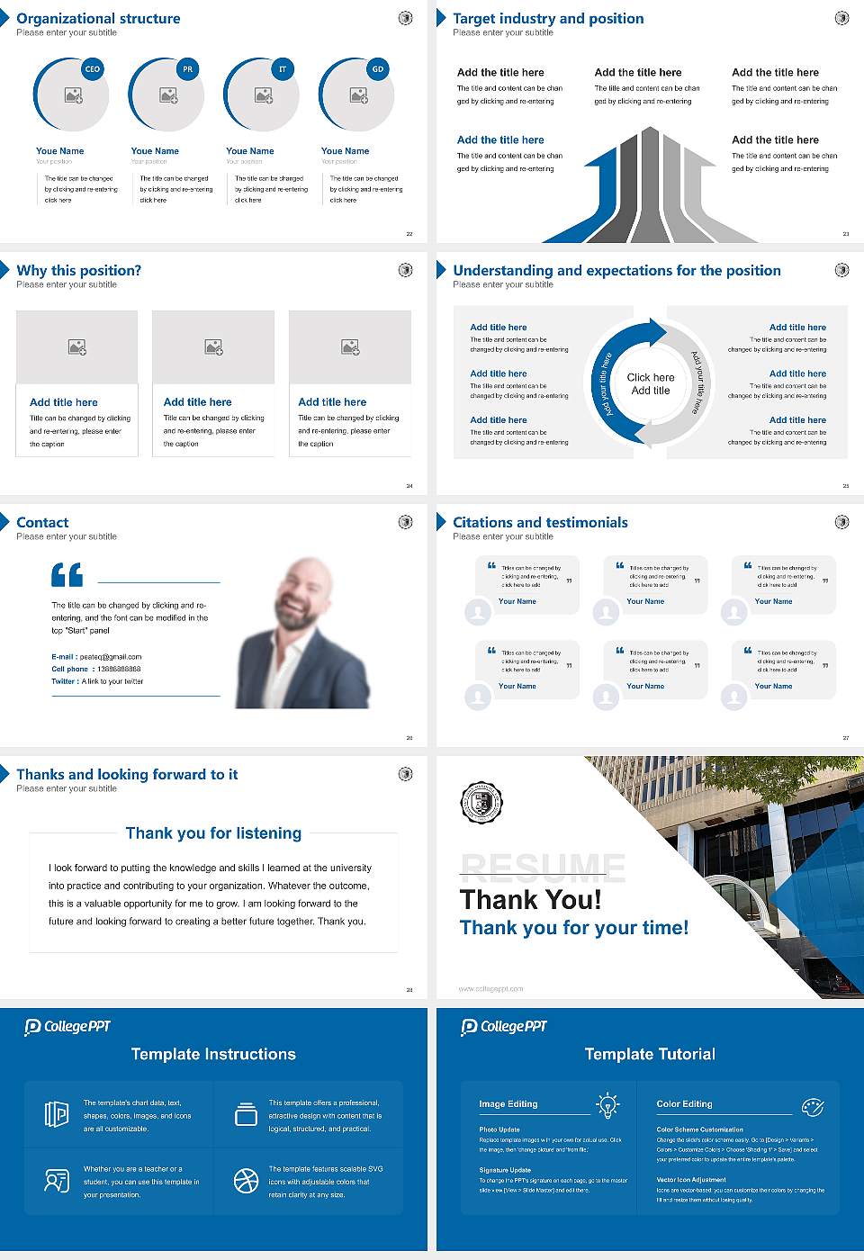 Atlanta’S John Marshall Law School Resume PPT Template16:9 ratio PPT effect preview image4