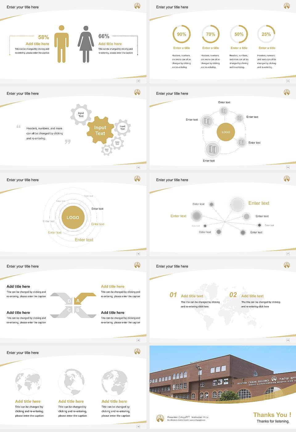 Beis Medrash Heichal Dovid Course/Courseware Creation PPT Template16:9 ratio PPT effect preview image4