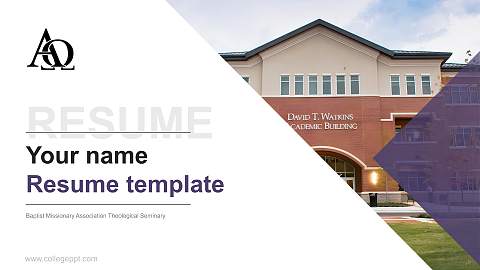 Baptist Missionary Association Theological Seminary Resume PPT Template