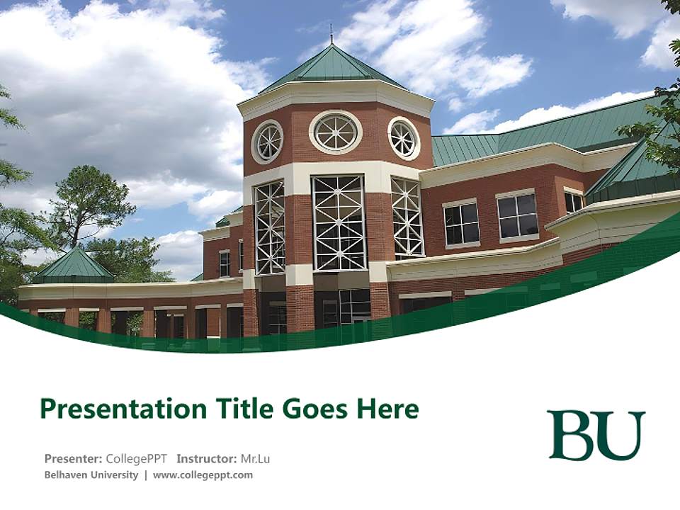 Belhaven University Course/Courseware Creation PPT Template4:3 ratio PPT effect preview image5
