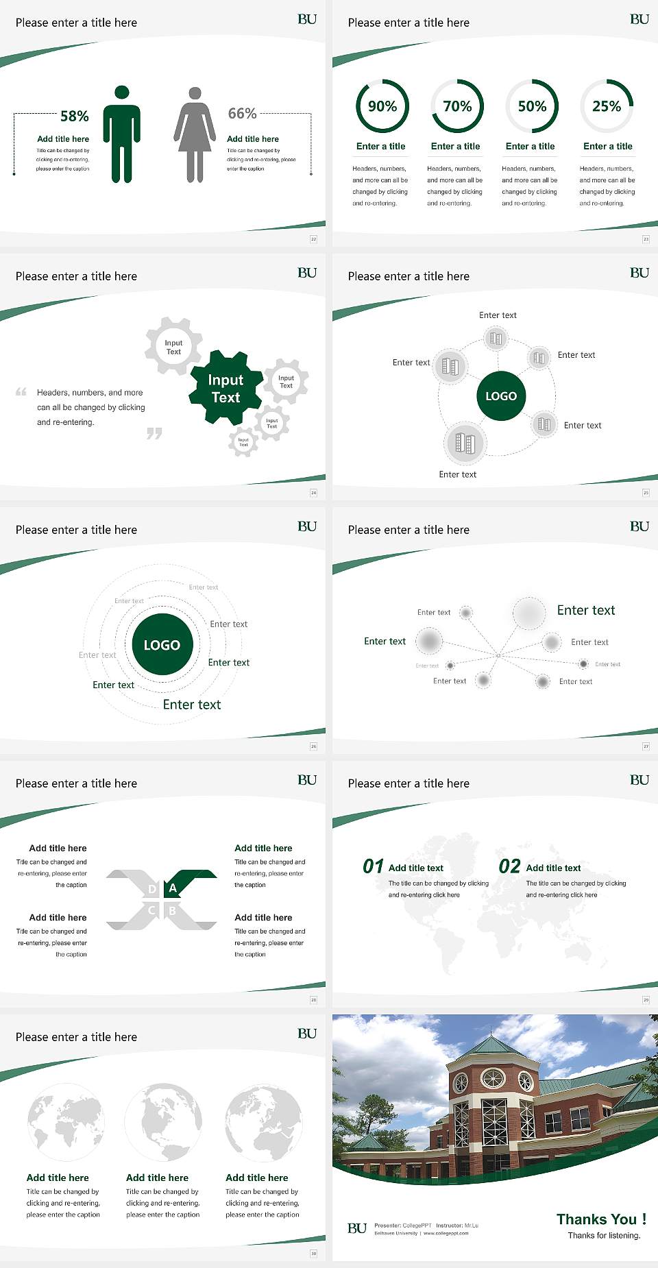 Belhaven University Course/Courseware Creation PPT Template4:3 ratio PPT effect preview image4