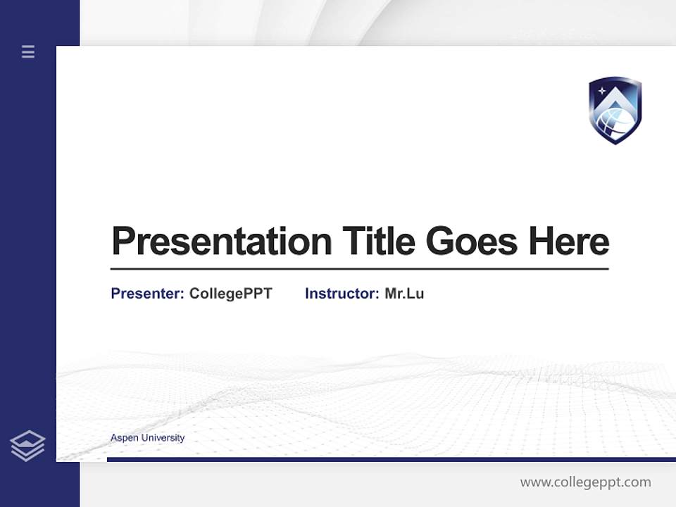 Aspen University Thesis Proposal/Graduation Defense PPT Template4:3 ratio PPT effect preview image5