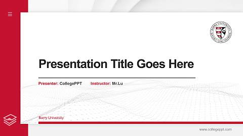 Barry University Thesis Proposal/Graduation Defense PPT Template