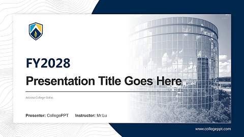 Arizona College-Dallas Academic Presentation/Research Findings Report PPT Template