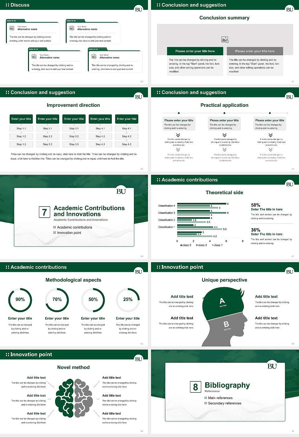 Belhaven University Graduation Thesis Defense PPT Template16:9 ratio PPT effect preview image6