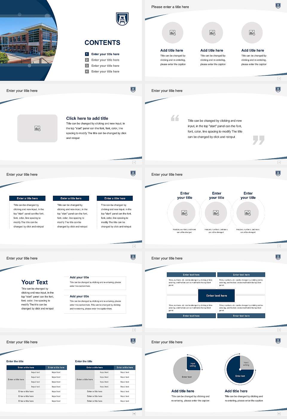 Augusta University Course/Courseware Creation PPT Template16:9 ratio PPT effect preview image2