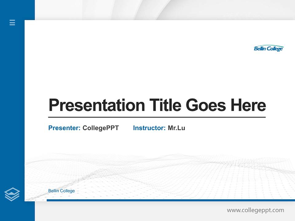 Bellin College Thesis Proposal/Graduation Defense PPT Template4:3 ratio PPT effect preview image5