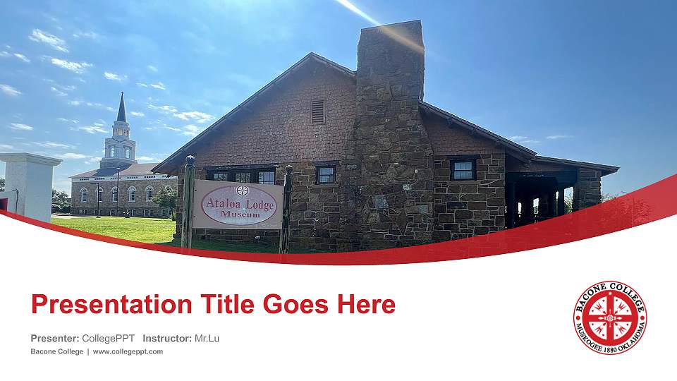 Bacone College Course/Courseware Creation PPT Template16:9 ratio PPT effect preview image