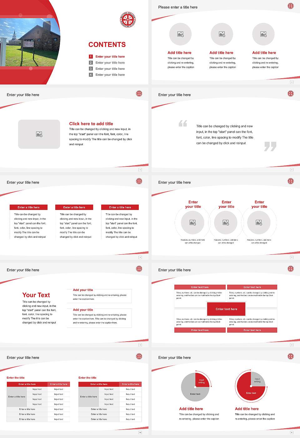 Bacone College Course/Courseware Creation PPT Template16:9 ratio PPT effect preview image2