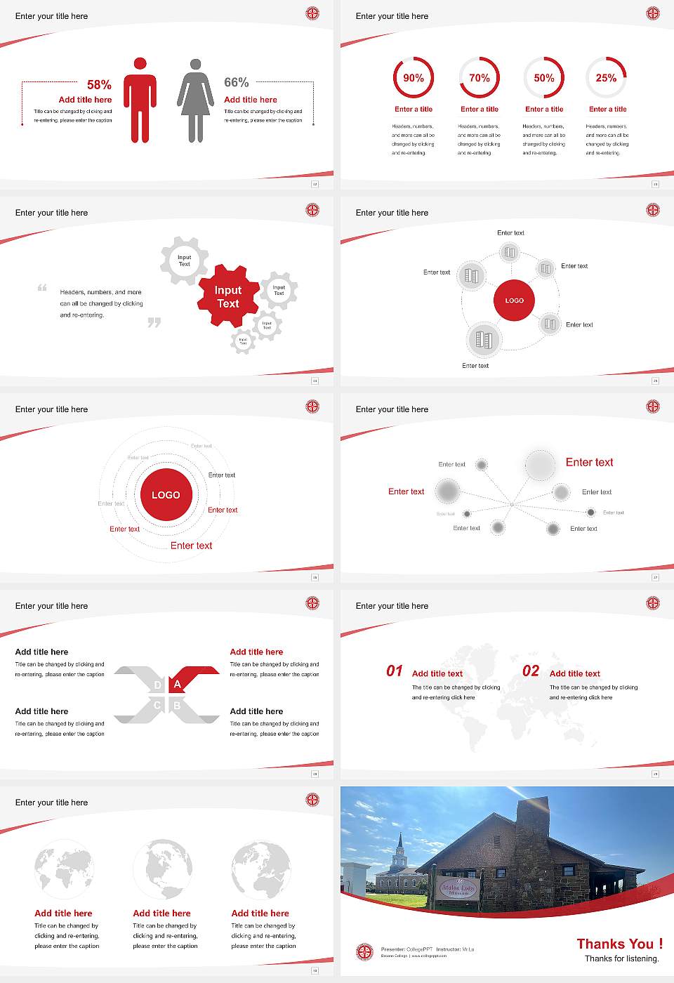 Bacone College Course/Courseware Creation PPT Template16:9 ratio PPT effect preview image4