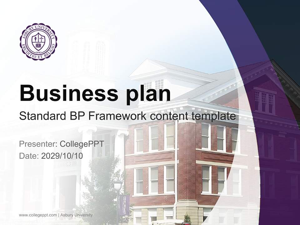 Asbury University Competition/Entrepreneurship Contest PPT Template4:3 ratio PPT effect preview image9