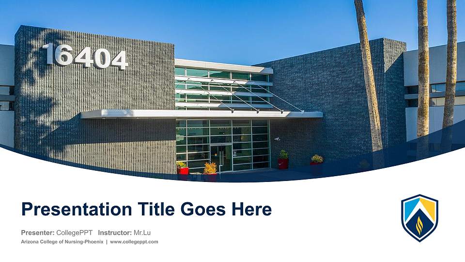 Arizona College of Nursing-Phoenix Course/Courseware Creation PPT Template16:9 ratio PPT effect preview image