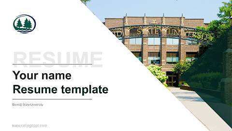 Bemidji State University Resume PPT Template