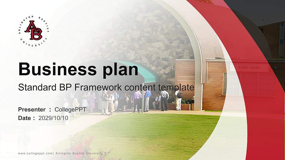 Arlington Baptist University Competition/Entrepreneurship Contest PPT Template16:9 ratio PPT effect preview image