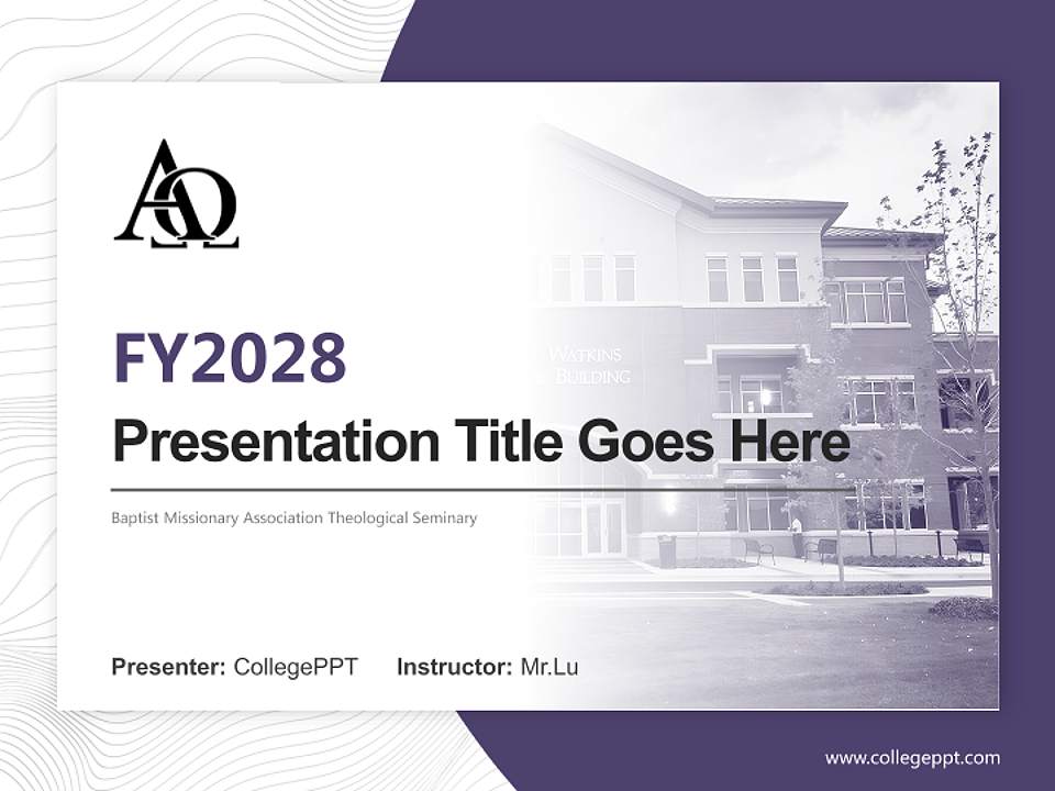 Baptist Missionary Association Theological Seminary Academic Presentation/Research Findings Report PPT Template4:3 ratio PPT effect preview image5