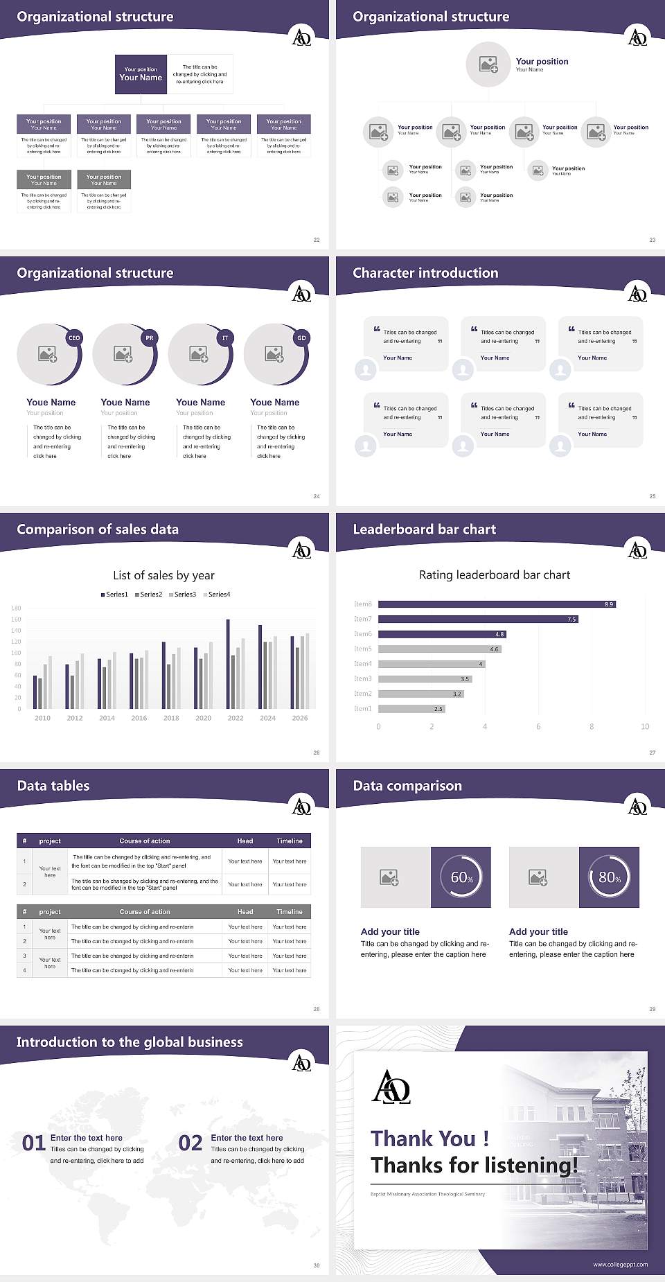 Baptist Missionary Association Theological Seminary Academic Presentation/Research Findings Report PPT Template4:3 ratio PPT effect preview image4