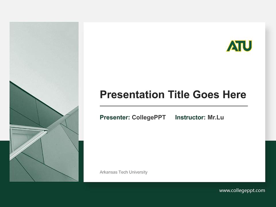 Arkansas Tech University General Purpose PPT Template4:3 ratio PPT effect preview image6