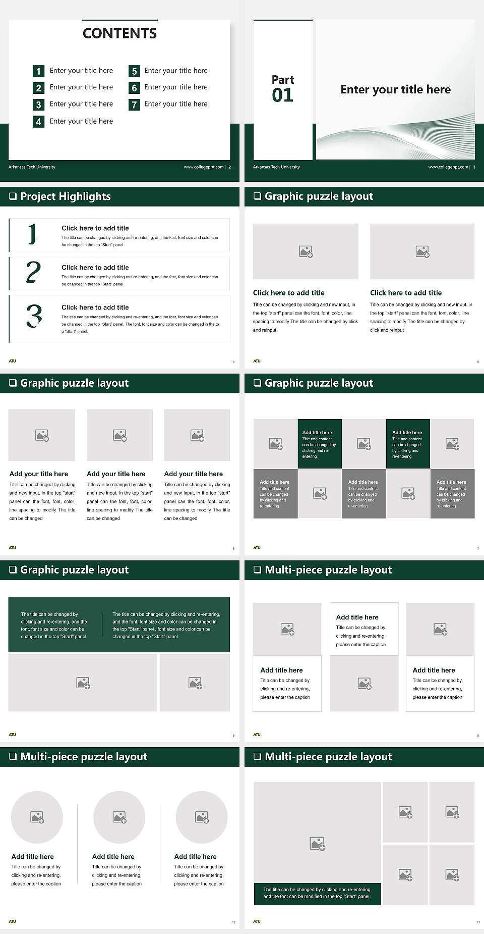 Arkansas Tech University General Purpose PPT Template4:3 ratio PPT effect preview image2