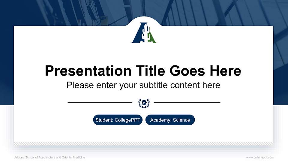 Arizona School of Acupuncture and Oriental Medicine National Scholarship Defense PPT Template16:9 ratio PPT effect preview image