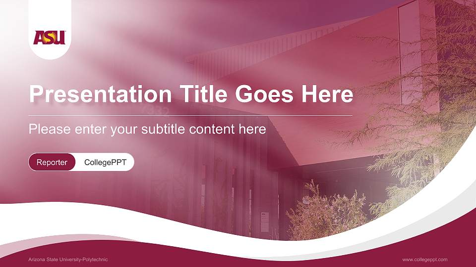 Arizona State University-Polytechnic Lecture Sharing and Networking Event PPT Template16:9 ratio PPT effect preview image