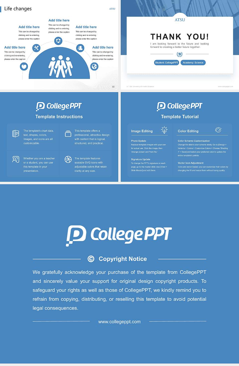 A T Still University of Health Sciences National Scholarship Defense PPT Template4:3 ratio PPT effect preview image4