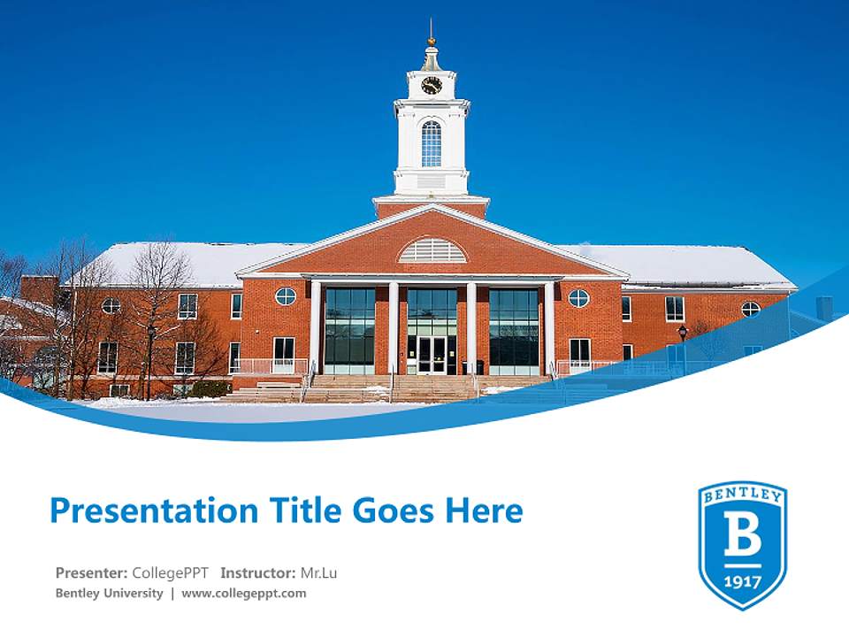 Bentley University Course/Courseware Creation PPT Template4:3 ratio PPT effect preview image5