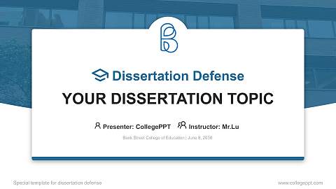 Bank Street College of Education Graduation Thesis Defense PPT Template