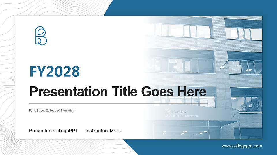 Bank Street College of Education Academic Presentation/Research Findings Report PPT Template16:9 ratio PPT effect preview image