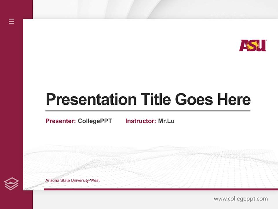 Arizona State University-West Thesis Proposal/Graduation Defense PPT Template4:3 ratio PPT effect preview image5