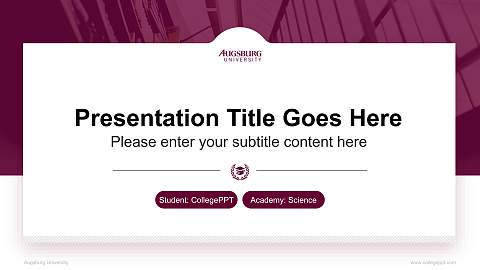 Augsburg University National Scholarship Defense PPT Template